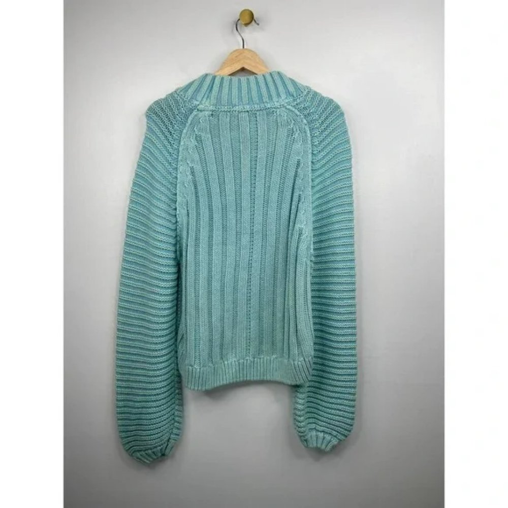 Free People Sweetheart Women's Sweater Ocean Pearl Blue Size: Medium NWT - Picture 6 of 9